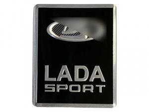 Орнамент шильдик LADA Sport металлический, черный